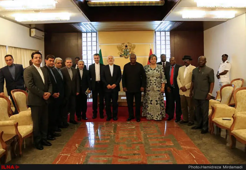 دیدارمحمدجواد ظریف وزیر امور خارجه با رئيس جمهور غنا