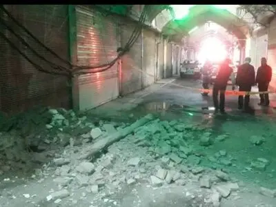 سقف ریخته شده بازار امین السلطان با مشارکت کسبه مرمت می شود