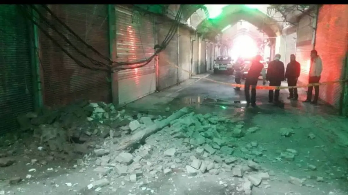 سقف ریخته شده بازار امین السلطان با مشارکت کسبه مرمت می شود