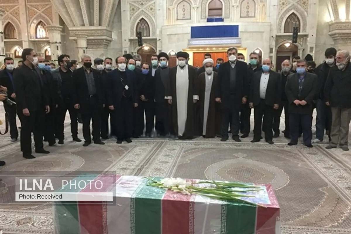 حضور پیکر مطهر شهید فخری زاده در حرم حضرت امام خمینی(ره)