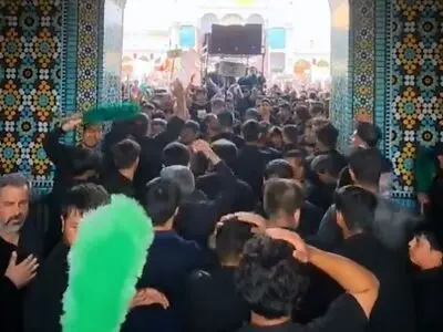 شور عاشورای حسینی در حرم کریمه اهل‌بیت(ع) + فیلم