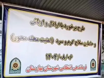 دستگیری ۱۰۰ نفر از حاملان سلاح سرد در شهرستان بهارستان + فیلم