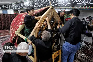 آیین سنتی نخلبندان در تکیه طرخوران تفرش
