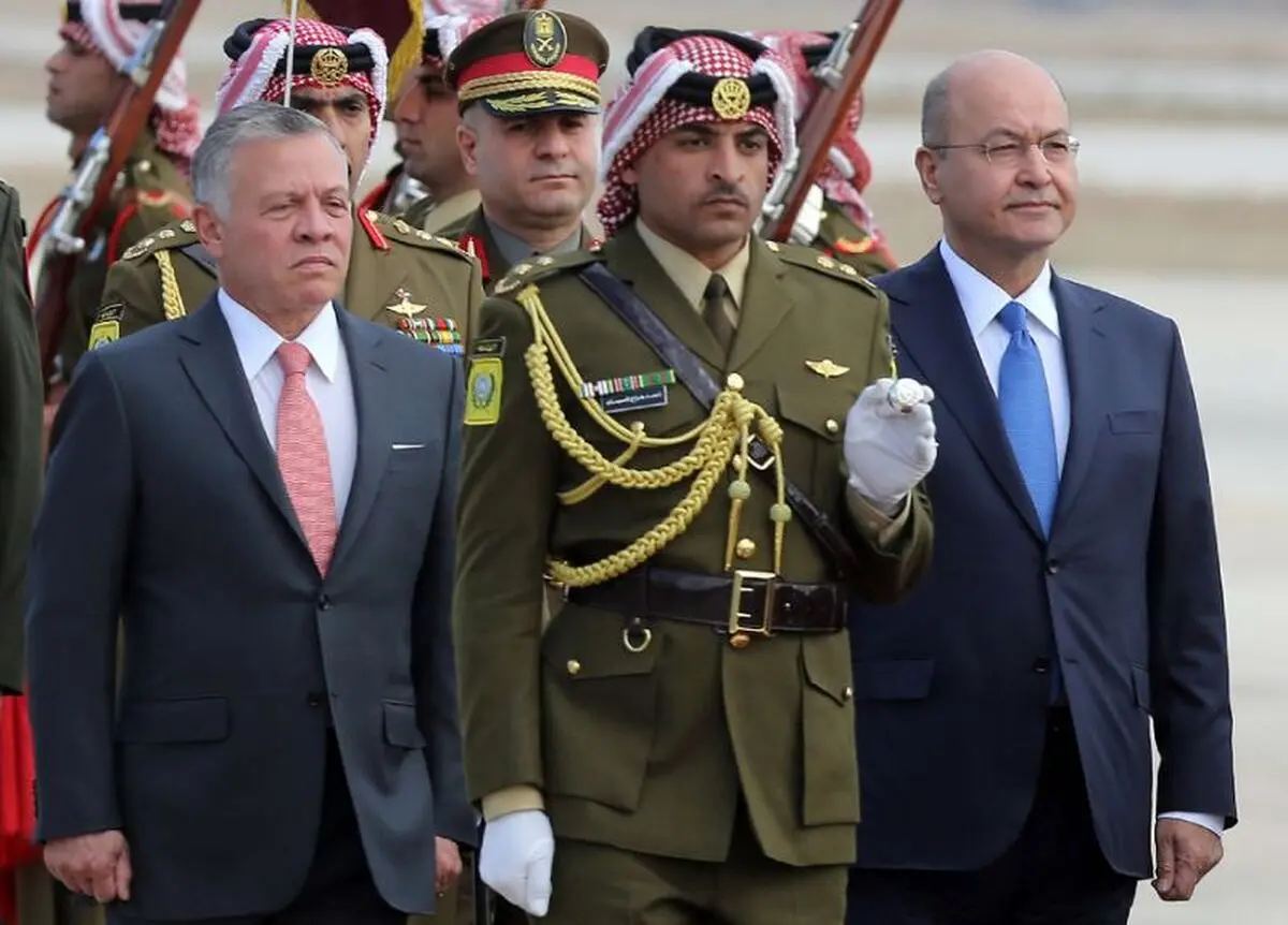 دیدار عبدالله دوم با برهم صالح/ لودریان نیز وارد بغداد شد