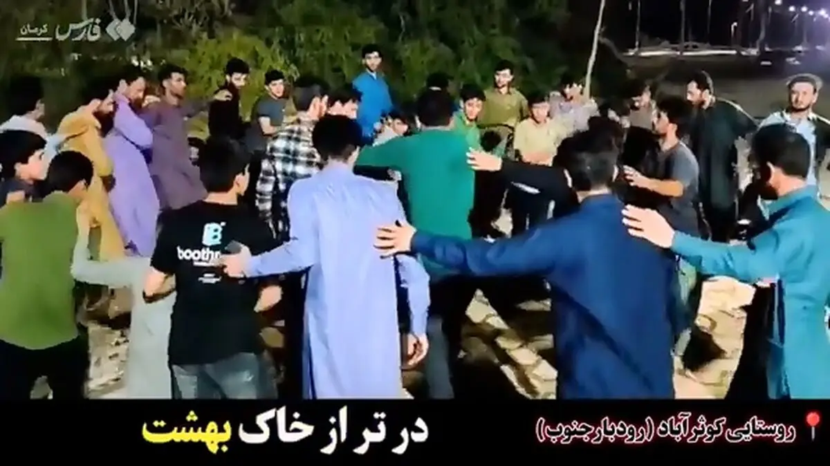 عهد عاشورایی مردم رودبار جنوب کرمان در دل شب + فیلم