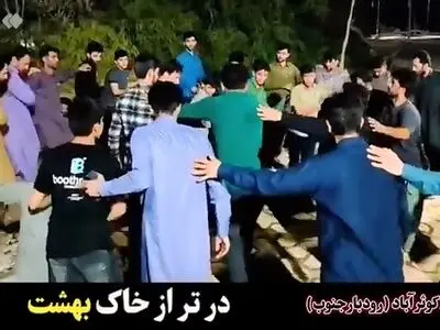 عهد عاشورایی مردم رودبار جنوب کرمان در دل شب + فیلم