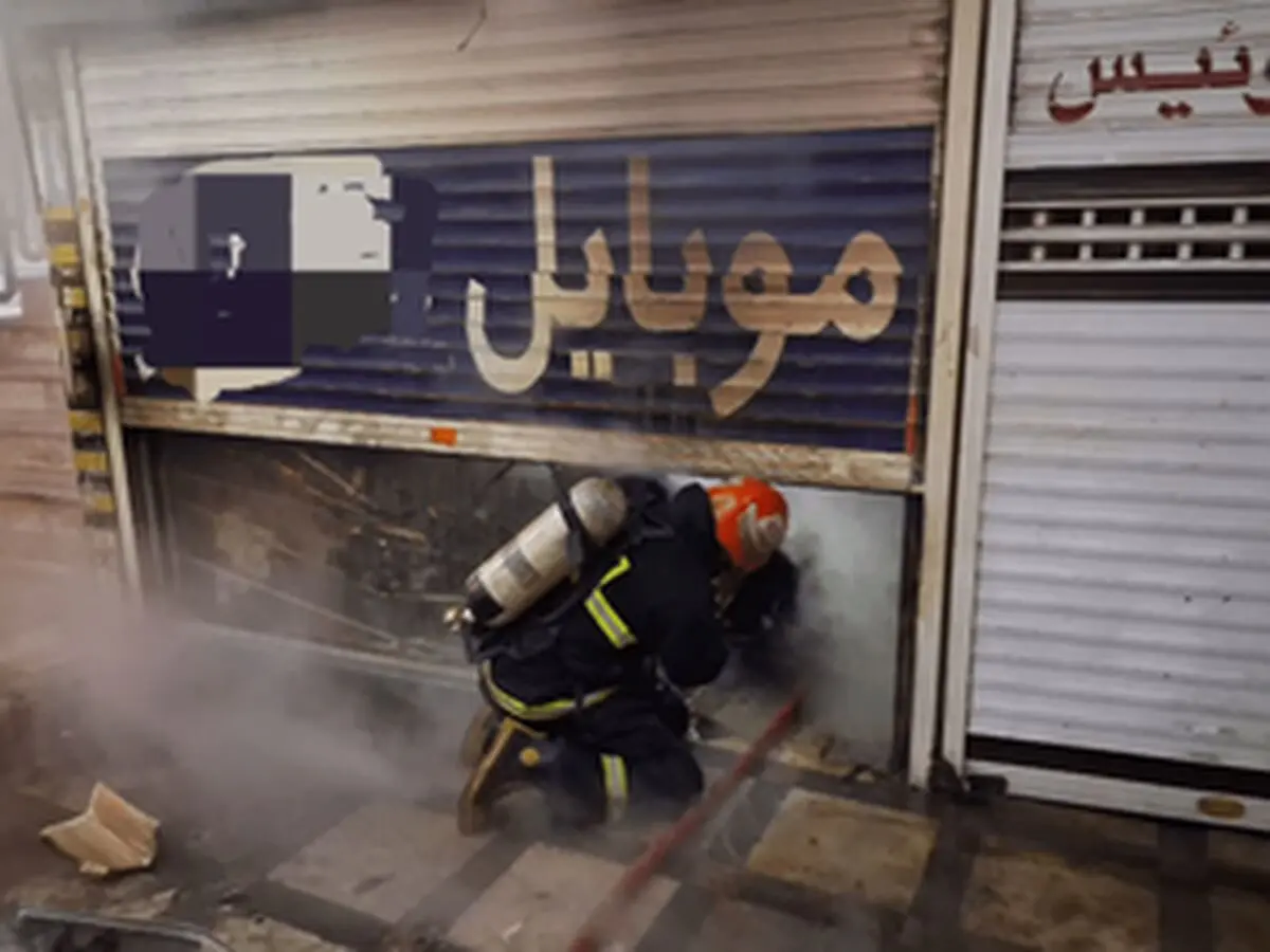 مهارآتش سوزی در پاساژ قائم همدان