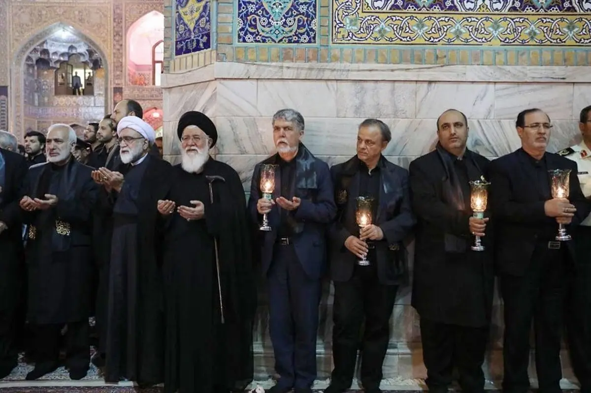 آیین خطبه خوانی شب عاشورا در حرم مطهر امام رضا(ع) برگزار شد