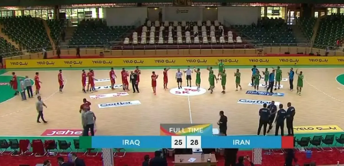 تیم ملی هندبال ایران 28 - تیم ملی هندبال عراق 25؛ پیروزی دشوار یوزها در گام نخست مرحله حذفی