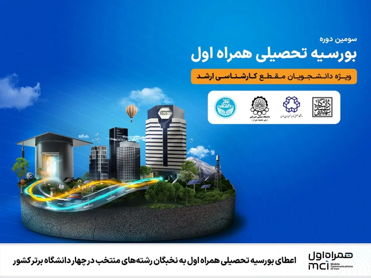 اعطای بورسیه تحصیلی همراه اول به نخبگان رشتههای منتخب در چهار دانشگاه برتر کشور