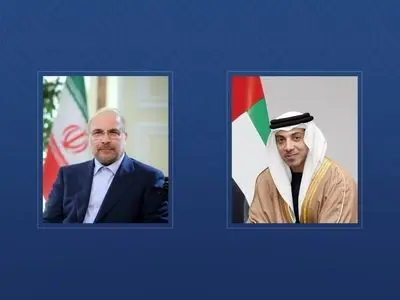 گفت‌وگوی معاون رئیس دولت امارات و رئیس مجلس ایران