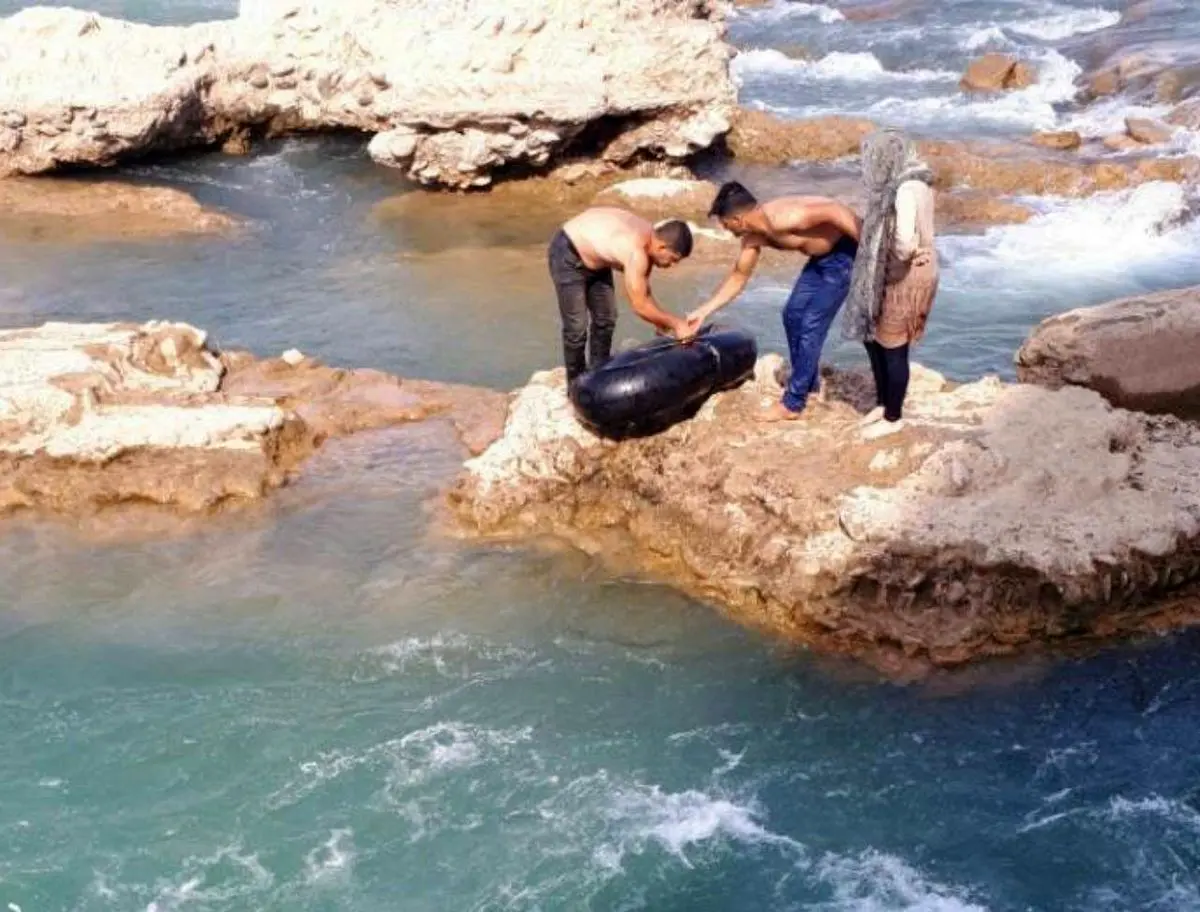 نجات دختر جوان در رودخانه دز توسط عوامل امدادی دزفول