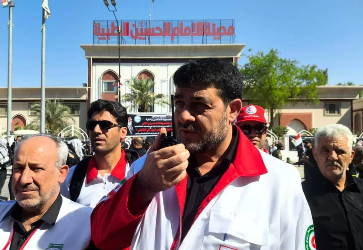 بازدید میدانی رئیس هلال‌احمر از روند امدادرسانی به زائران در کربلا و‌ نجف