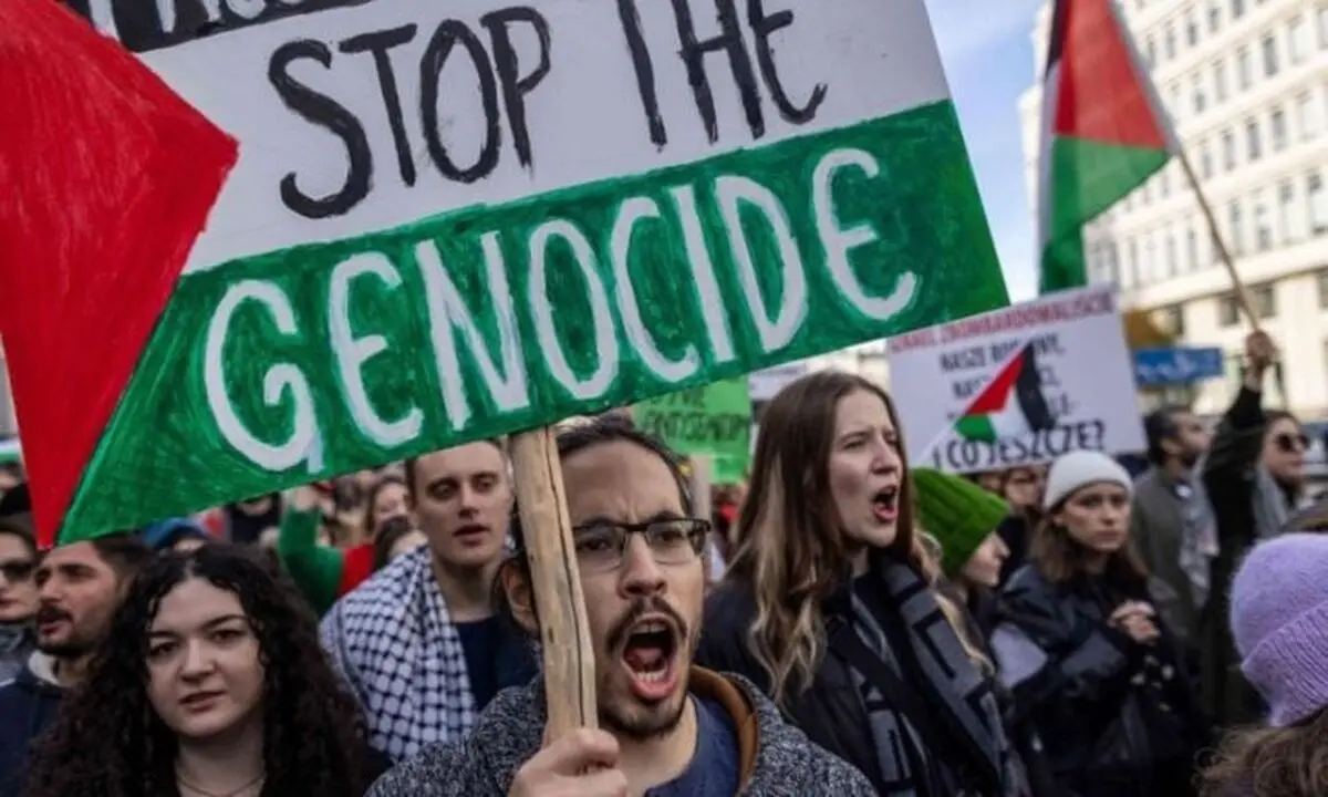 تجمع فعالان حامی فلسطین در لندن 