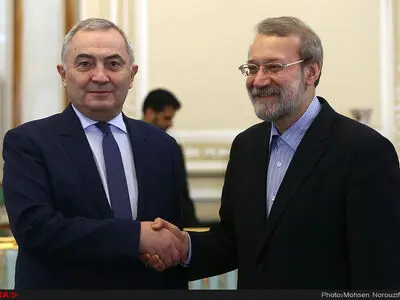 دیدار علی لاریجانی، رئیس مجلس با وزیر خارجه رومانی‎