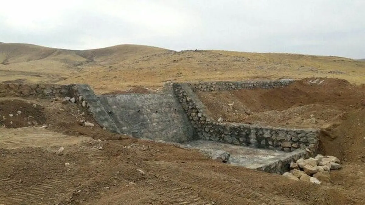 اتمام پروژه مشارکتی سد سنگ و ملاتی حوضه گوهردشت شهرستان گناباد