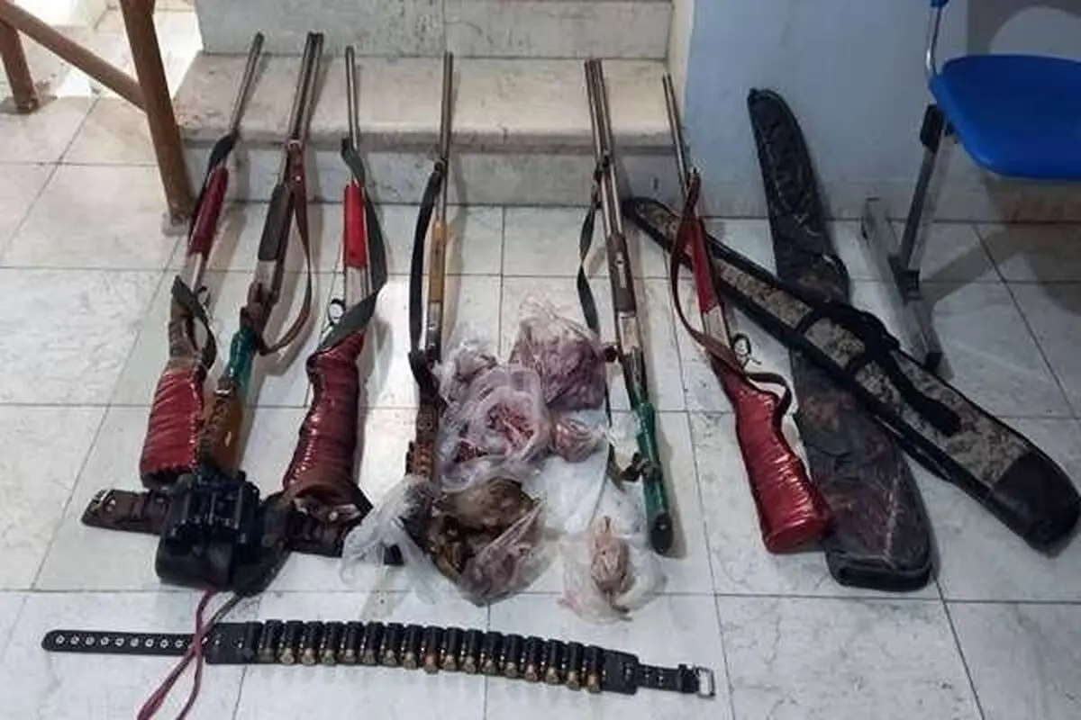 ۸ قبضه سلاح، کشف و ۳ شکارچی غیرمجاز در مازندران دستگیر شدند