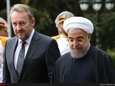  استقبال رسمی روحانی از رییس شورای ریاست جمهوری بوسنی و هرزگوین