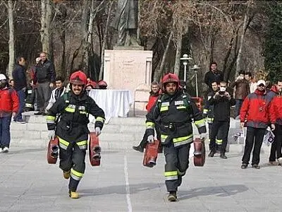 کسب رتبه نخست بندر امیرآباد در مسابقات آتش نشانی شرق مازندران