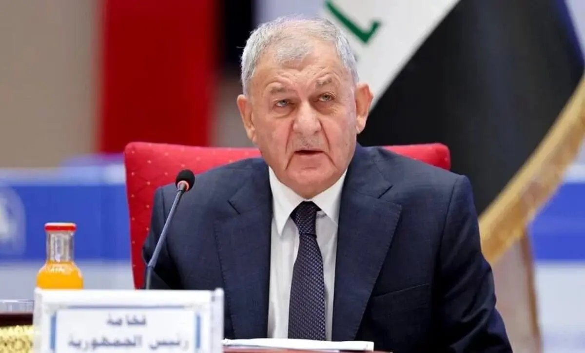 تأکید رئیس‌جمهور عراق بر هم‌بستگی کامل با ملت فلسطین
