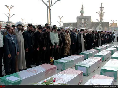 مراسم تشییع پیکر جان باختگان حادثه منا در مشهد مقدس