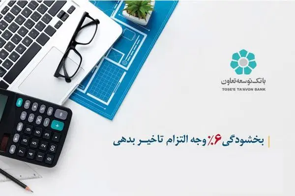 اجرای طرح بخشودگی جریمه تاخیر در بانک توسعه تعاون