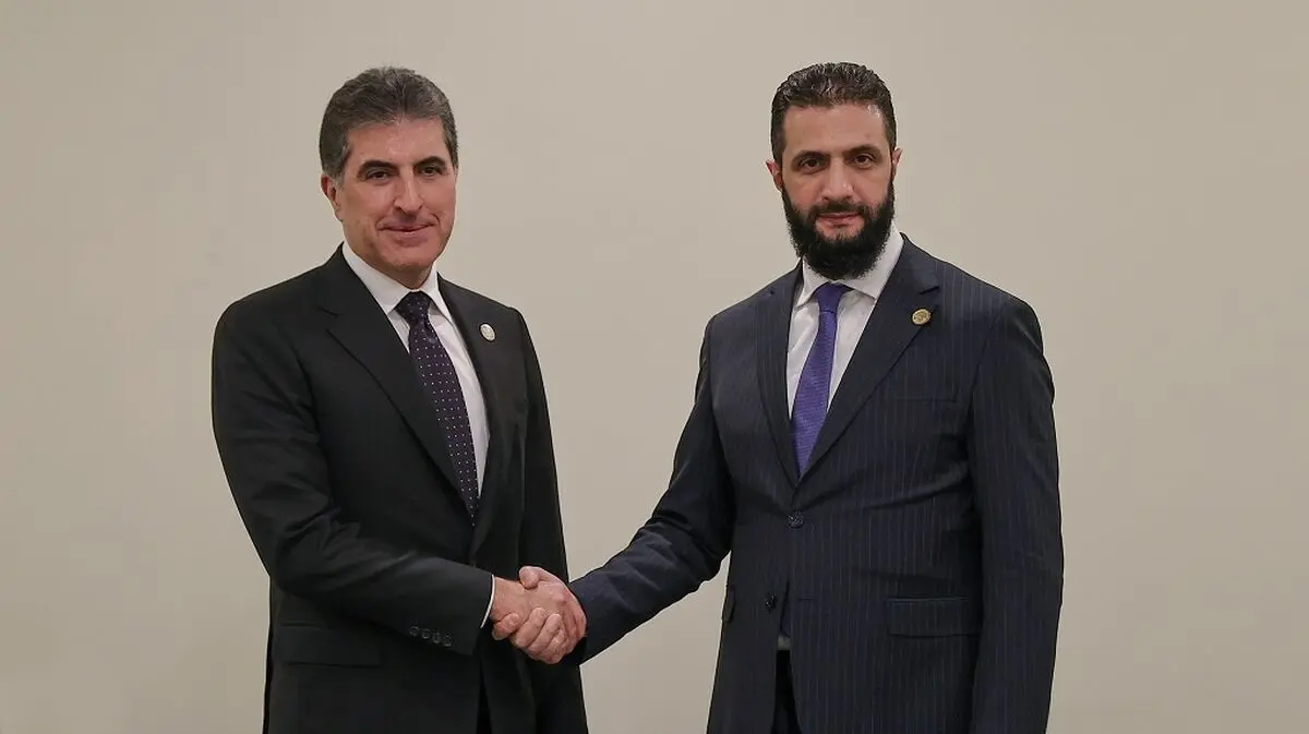 دیدار بارزانی و الجولانی در دمشق 