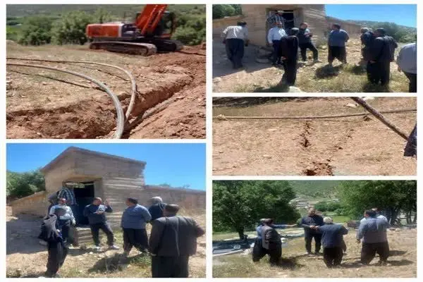 رانش زمین باعث قطع آب در 2 روستای استان کرمانشاه شد