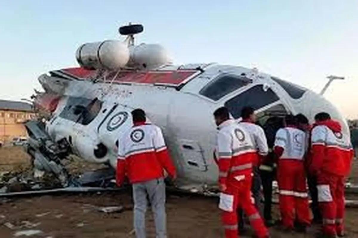 انتقال 2 مصدوم حادثه سقوط بالگرد هلال‌احمر در اشترانکوه به مراکز درمانی اراک