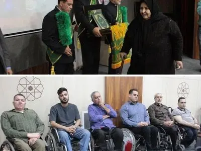 اهدای مدال پارالمپیک توسط قهرمان ملی به مادر شهید البرزی