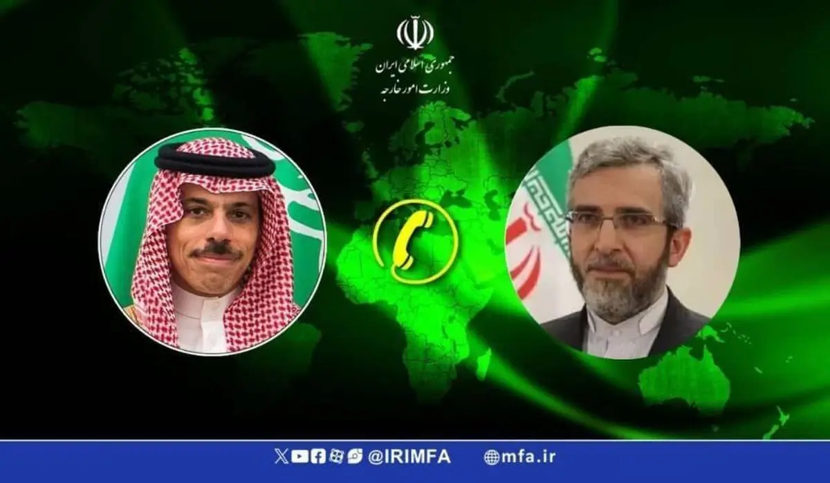 باقری وبن فرحان یتباحثان هاتفیا حول المواضع المشترکة والقضیة الفلسطینیة