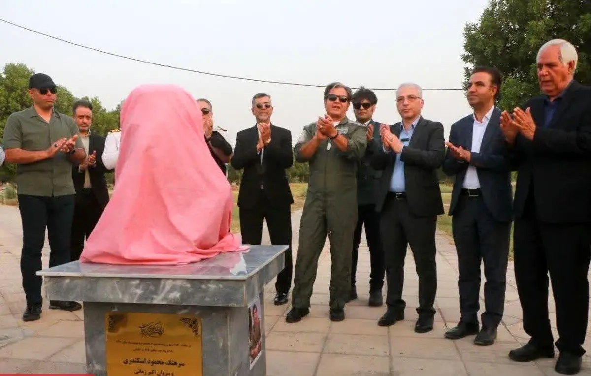 سردیس خلبان”محمود اسکندری” در خرمشهر رونمایی شد