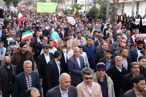 برگزاری راهپیمایی ۲۲ بهمن در ۶۰ نقطه سیستان‌ و بلوچستان