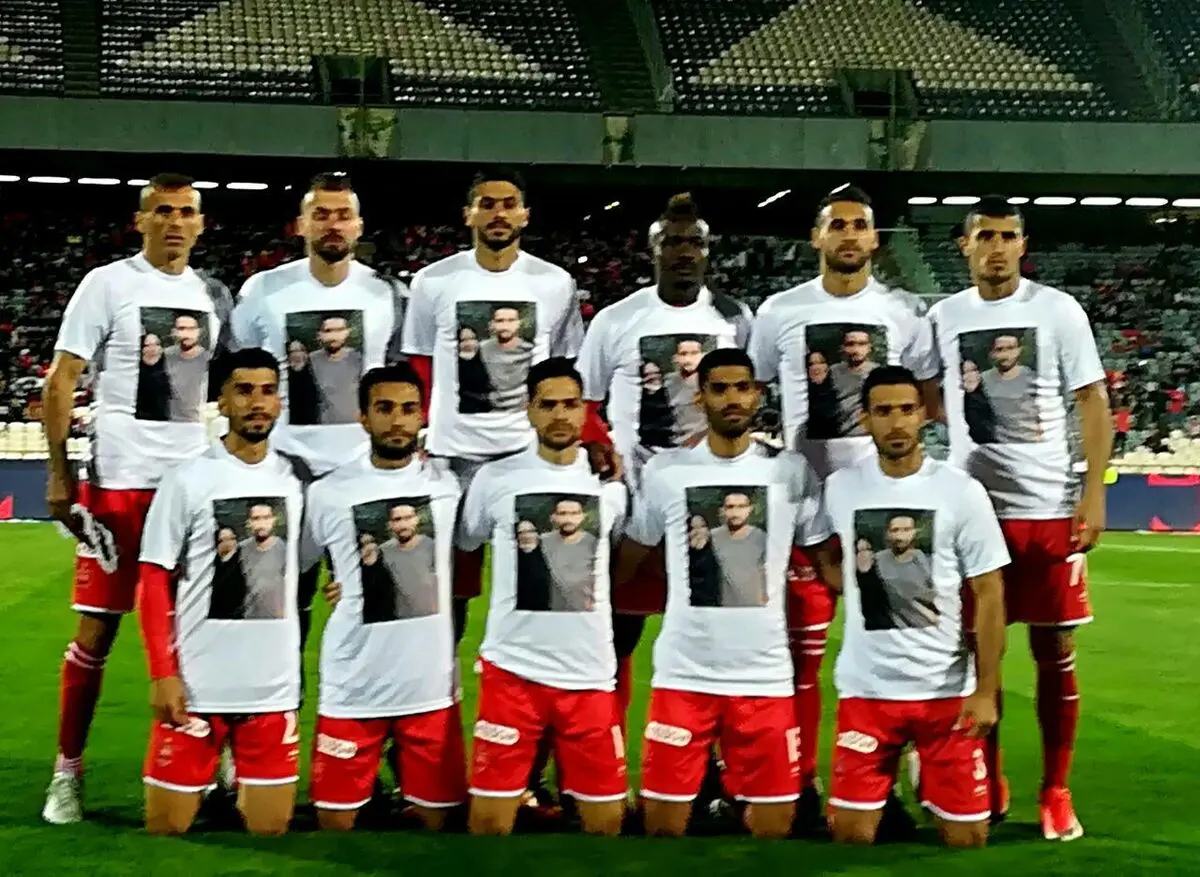 بازیکنان پرسپولیس به یاد رسن و مادرش (عکس)