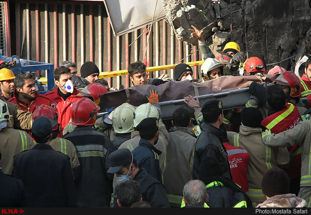 انتقال پیکر  ٤ تن دیگر از جانباختگان حادثه پلاسکو به پزشکی قانونی کهریزک