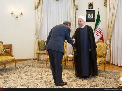 دیدار حسن روحانی رئیس جمهور کشورمان با دیمیتریس سیلورس رئیس مجلس قبرس