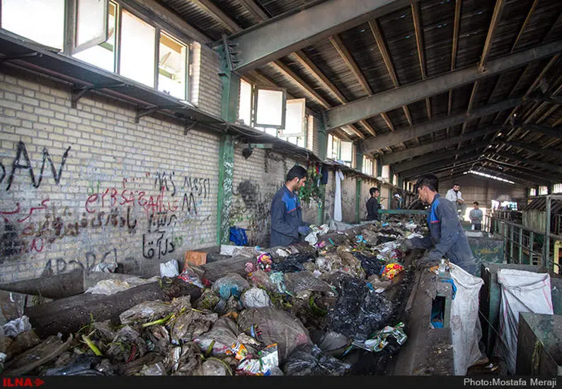 کارگاه پسماند زباله در قزوین