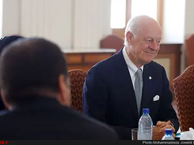 توییت دفتر سازمان ملل در مورد سفر دی‌میستورا به تهران +تصویر