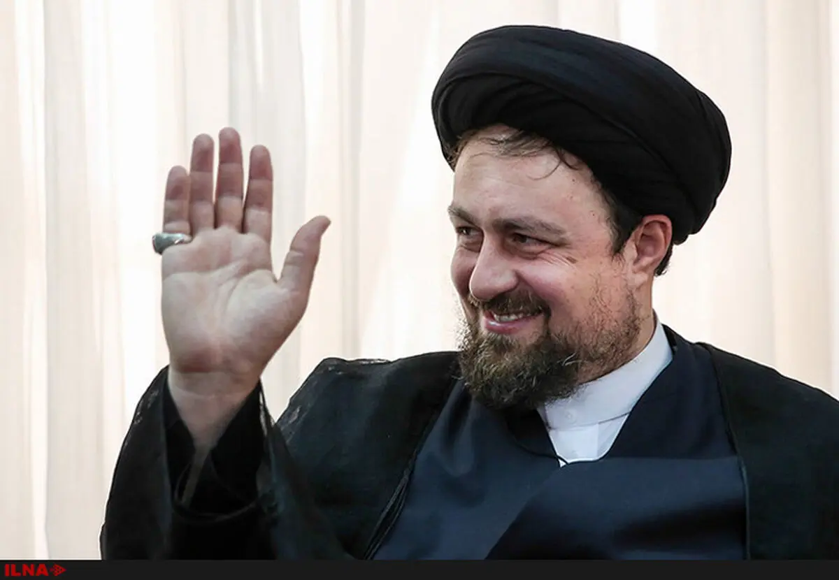 السید حسن الخمینی یبعث برقیة للمرجع آیة الله علی السیستانی