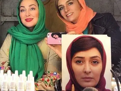 «الهام حمیدی» در اتاق گریم(عکس)