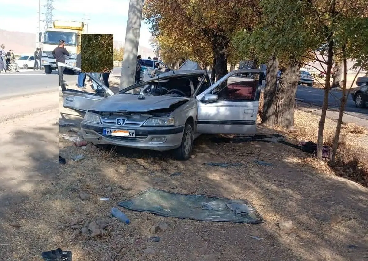 واژگونی پژو منجر به مرگ مادر و 2 فرزندش شد