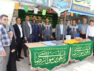 برپایی موکب و جشن شادی در شرکت لعابیران زرقان