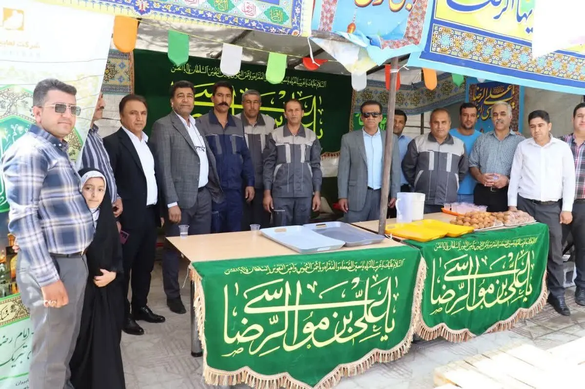 برپایی موکب و جشن شادی در شرکت لعابیران زرقان