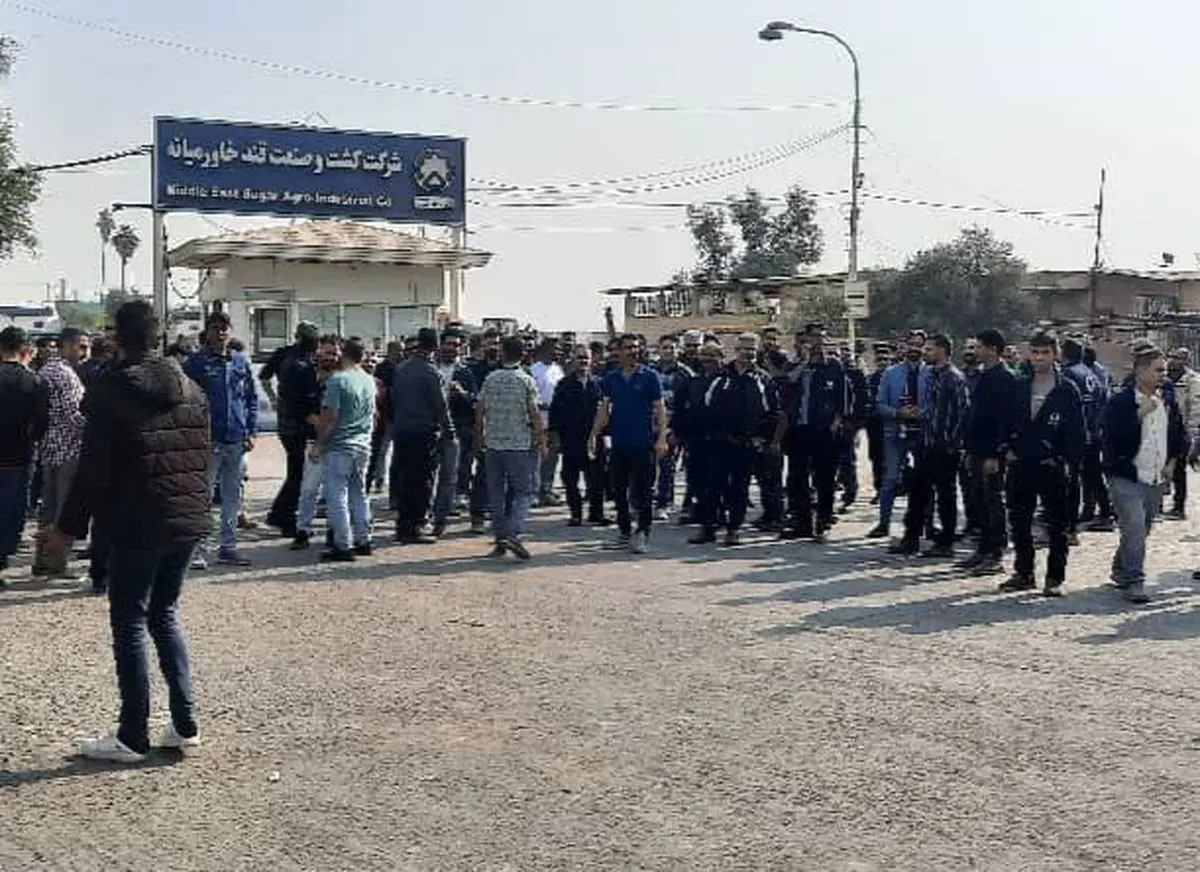 اعتراض کارگران قند خاورمیانه شوش ادامه دارد