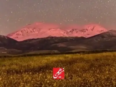 گردش زمین و درخشش شفق‌های قطبی بر بلندای کوهستان سبلان + فیلم