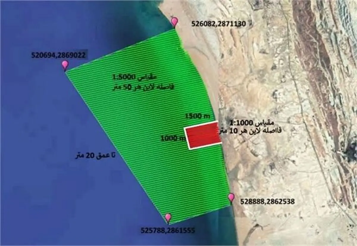 عملیات عمق سنجی محدوده ساحلی کوه مبارک آغاز شد