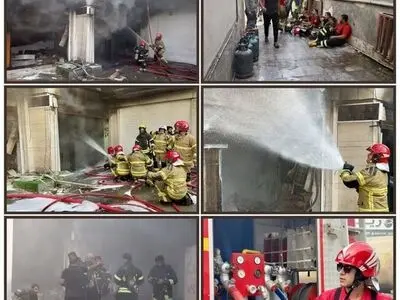 مصدومیت چهار آتش‌نشان در عملیات اطفاء حریق پاساژ قشم