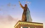 رونمایی و نصب تندیس شمس تبریزی در یکی از میادین شهر خوی