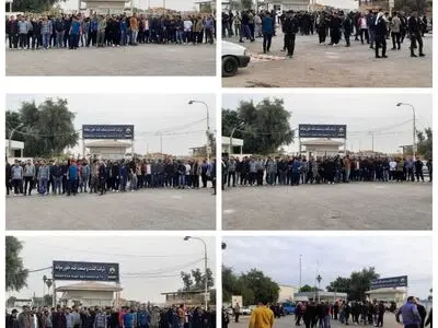 سومین روز از تجمع کارگران کارخانه قند خاورمیانه شوش