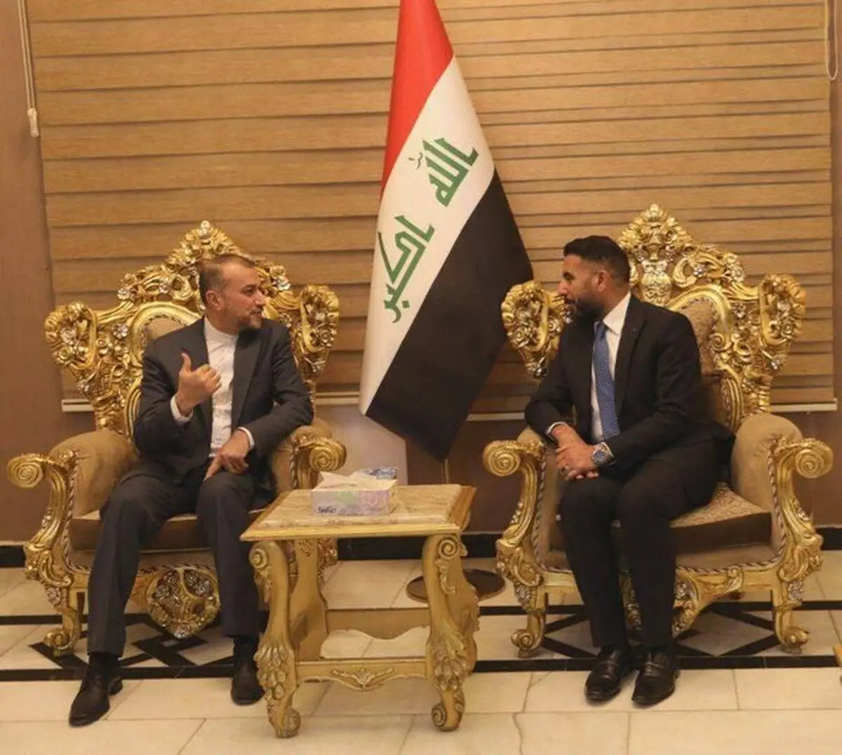 امیر عبداللهیان وارد نجف شد

